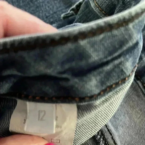 Margaret M Womens Jeans Dark Wash 12 Straight Leg Zip/Button Fly Front Pockets - Picture 6 of 8